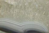 Polished Banded Blue and White Agate - Madagascar #319309-1
